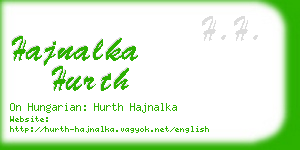 hajnalka hurth business card